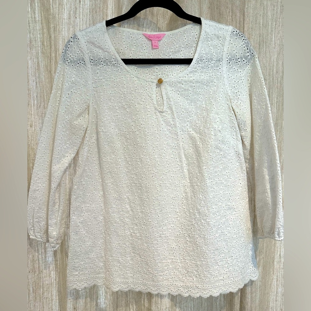 Lilly Pulitzer - size small eyelet tunic